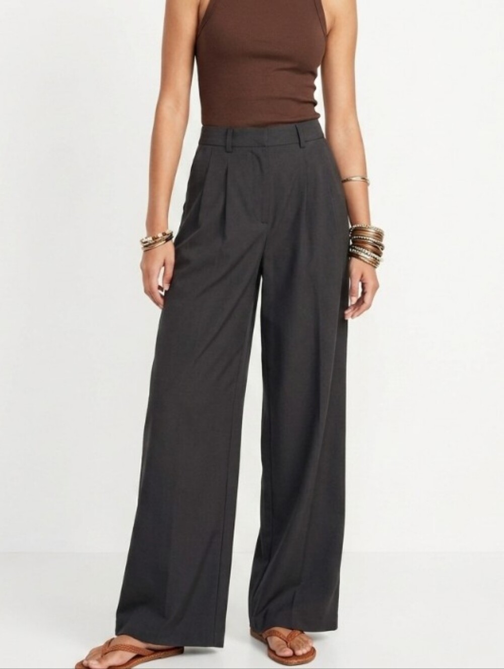 Tall Extra Wide-Leg Pleated Dress Pants